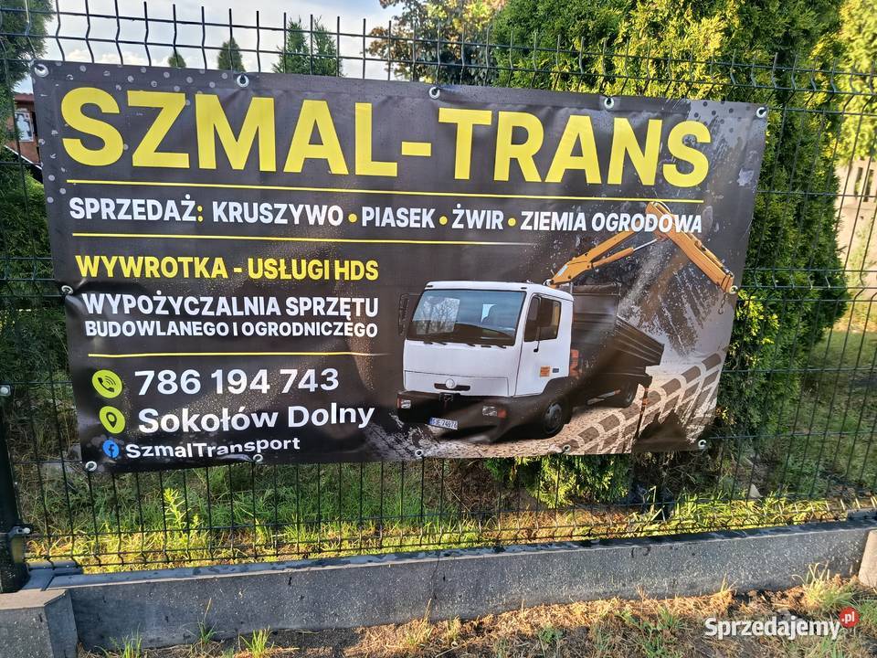 Transport Sprzedaż kruszywa piachu ziemi Sobków-Przystanek