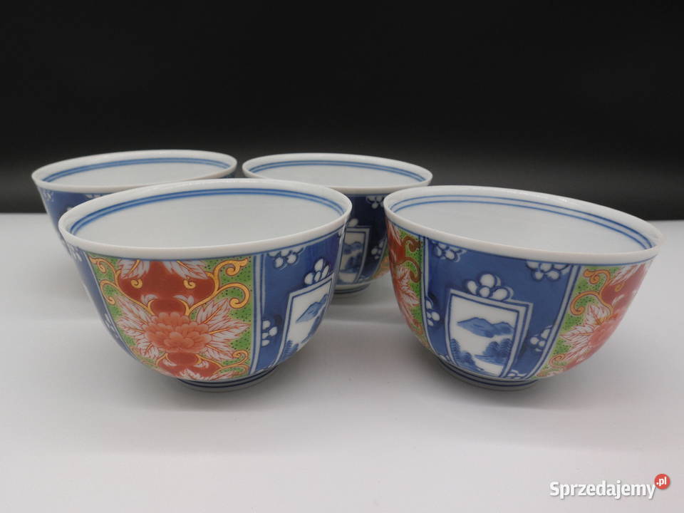 Komplet Japońskich Misek do Ryżu Porcelana Arita Antyki, Sztuka, Kolekcje Raszków