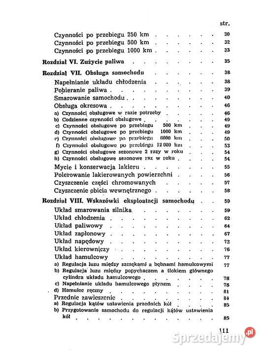 Instrukcja obsługi Warszawa m 20 garbus miękka Stalowa Wola sprzedam