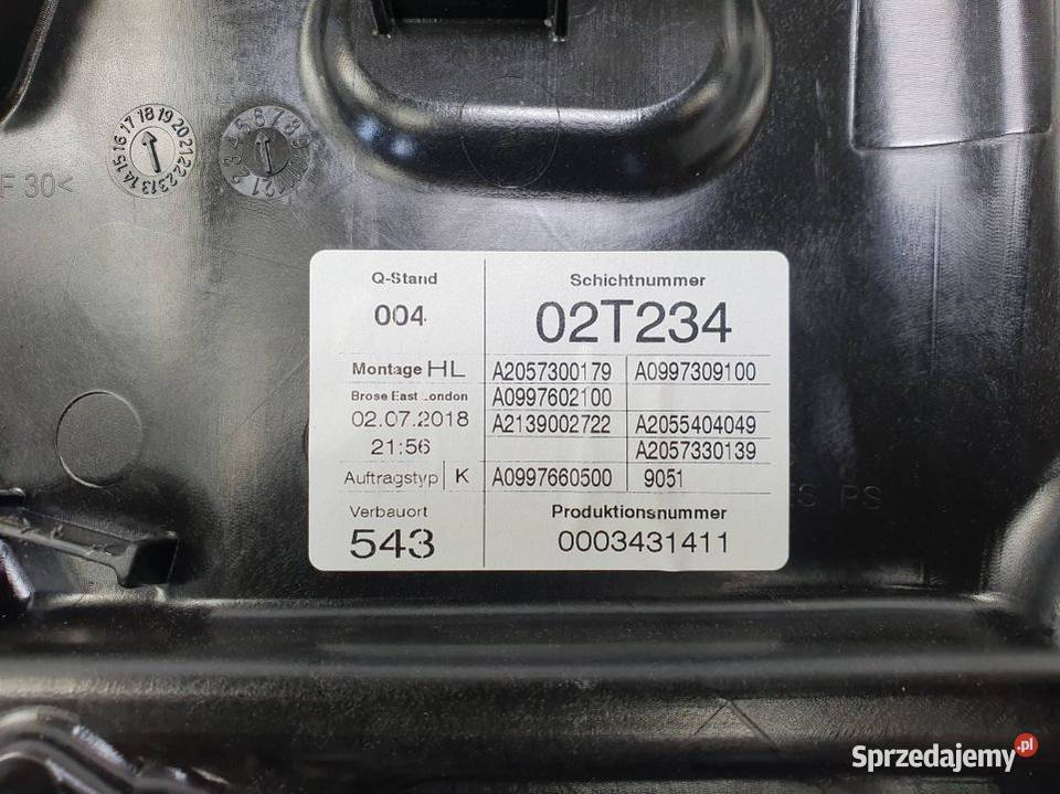 PODNOŚNIK SZYBY LT MERCEDES C W205 4MATIC kujawsko-pomorskie Lipno