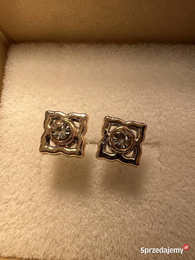 Kolczyki złote z diamentem Jasło