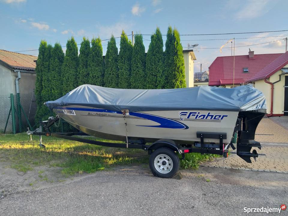 Łódź wędkarska z silnikiem zaburtowym Mercury 50 pomorskie Jazowa