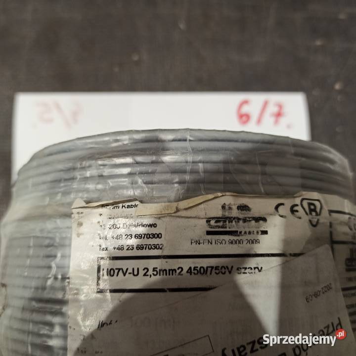 Przewód DYH07VU 1x25 szary 450750V Gliwice