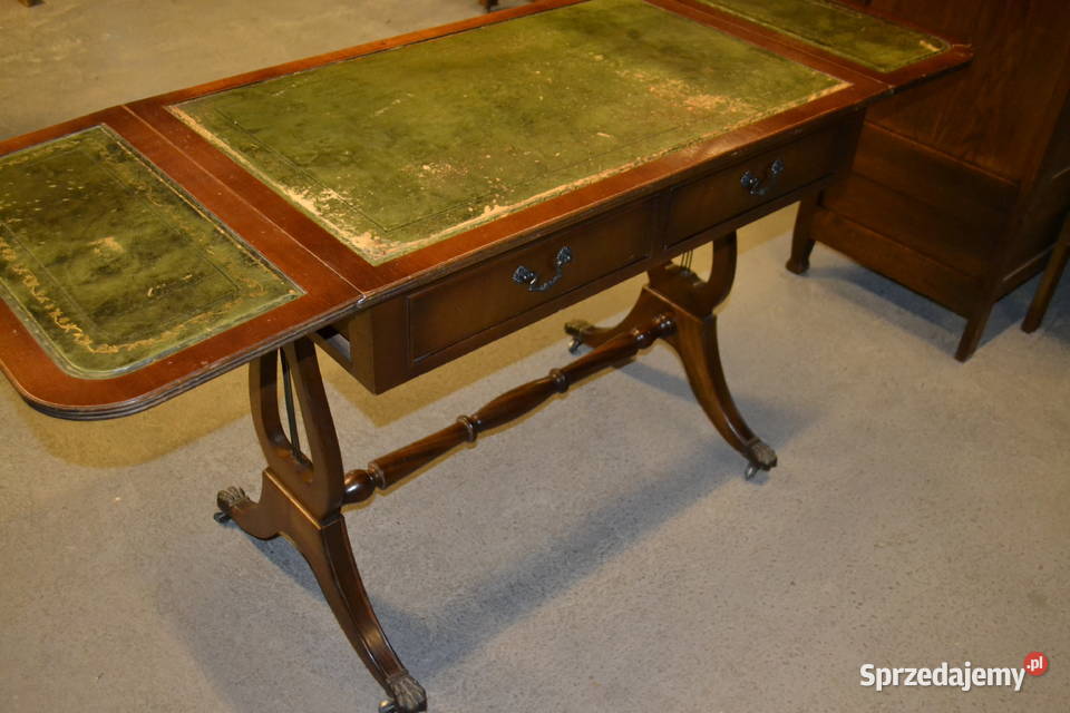 biurko angielskie z harfami śląskie Będzin