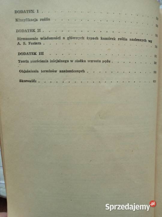 Anatomia roślin Malinowski Osięciny sprzedam