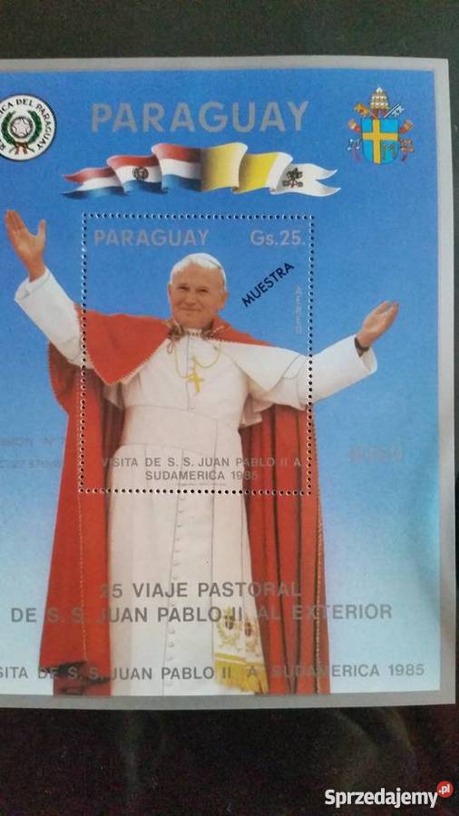 Sprzedam ark z 1998 r Paragwaj Jan Paweł II