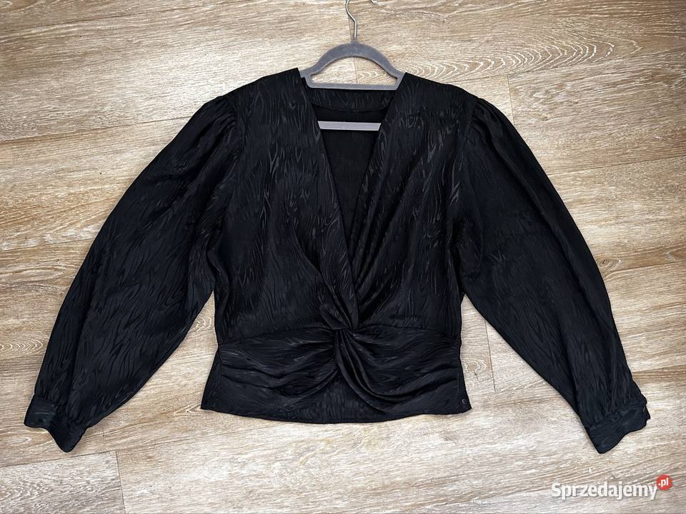 Elegancka czarna bluzka 38 40 czarny Wyszków