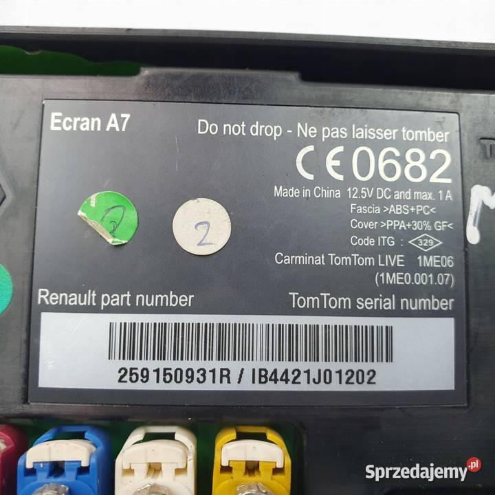 EKRAN WYŚWIETLACZ RADIA NAWIGACJI Renault Megane Chełm