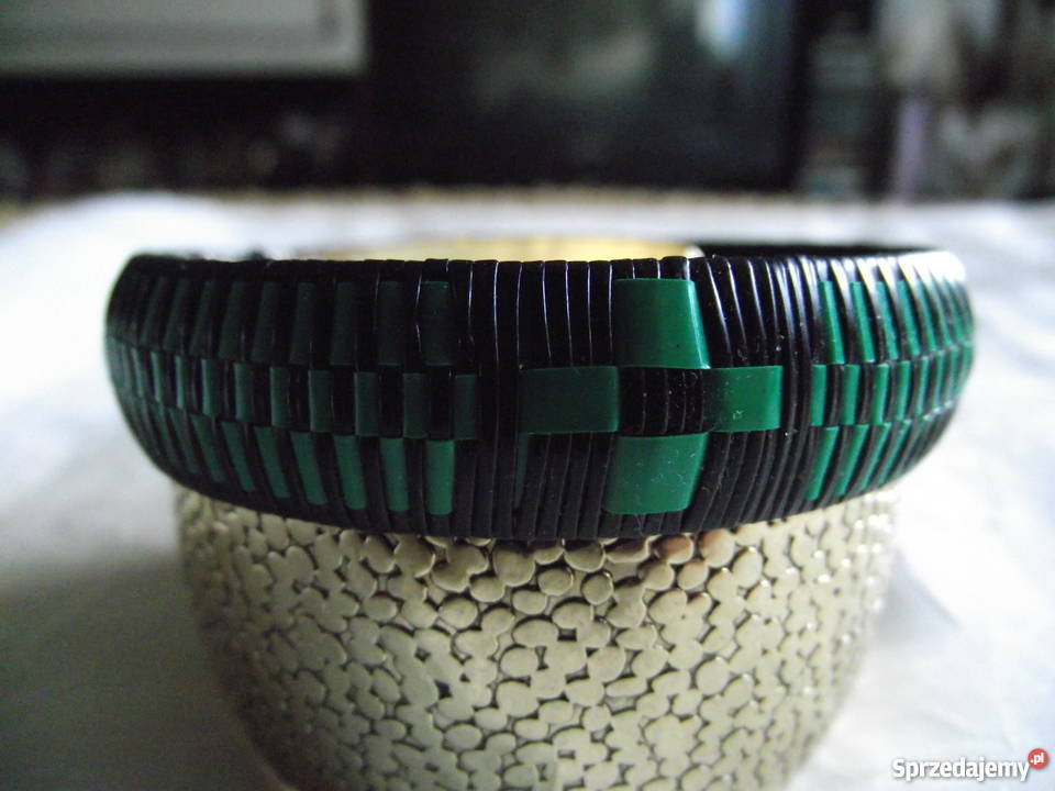 PLECIONA BRANSOLETA CZARNO ZIELONA Piła