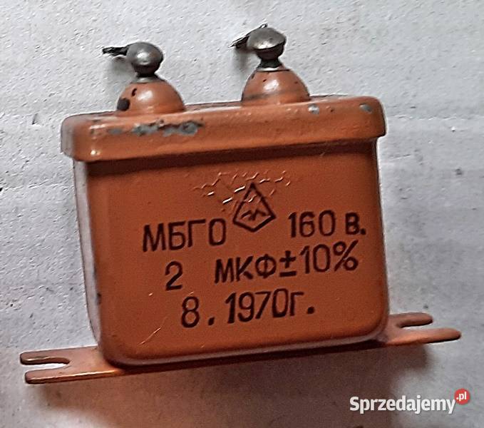 Kondensator 2 uF 10 160 V MBGO radziecki wielkopolskie Ostrów Wielkopolski