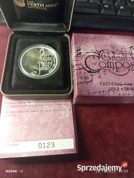 5000 DOLLAR 2010 WIELCY KOMPOZYTORZY CHOPIN 1 oz Warszawa