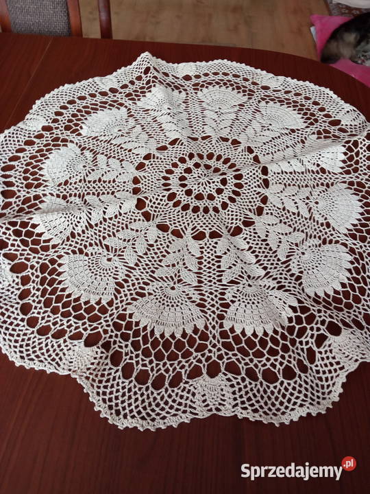 serweta szydełkowa beżowy