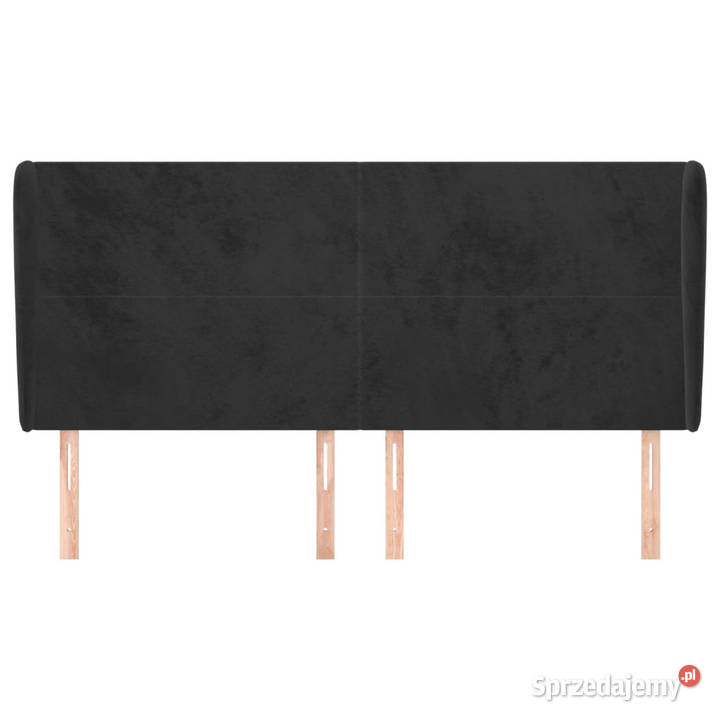 Zagłówek uszak czarny 203x23x118128 aksamit mazowieckie