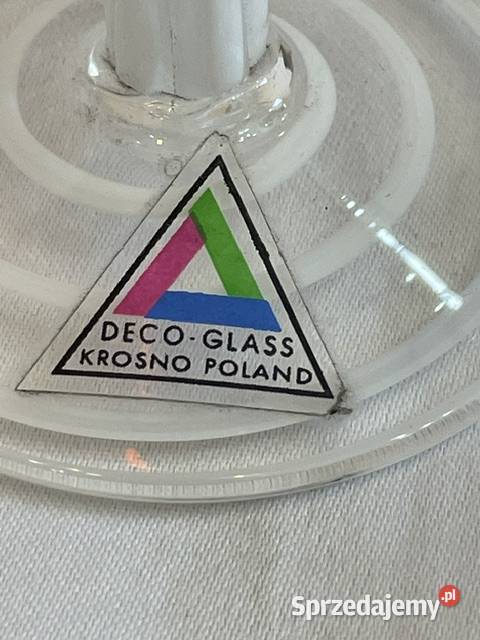 Szklany świecznik na stopce DecoGlass Krosno Dekoracje i ozdoby Kraków sprzedam