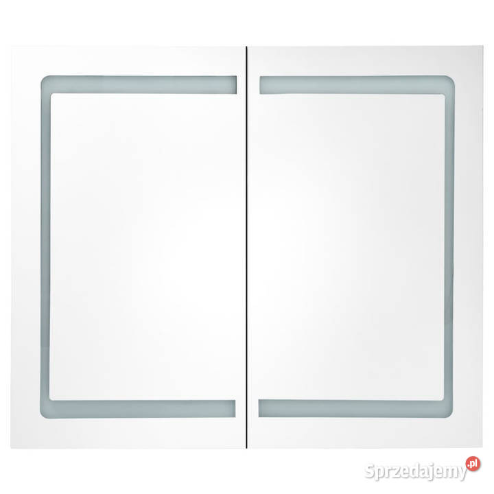 Szafka łazienkowa z lustrem i LED 80 x 122 x 68 Warszawa