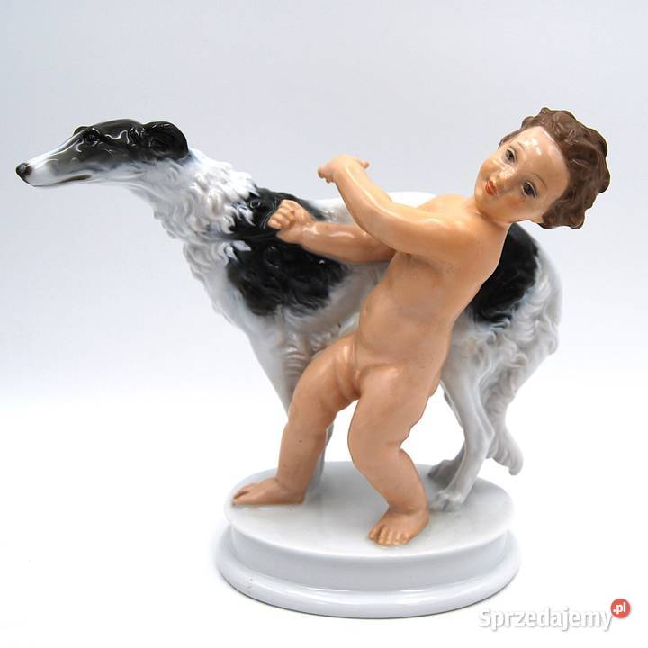 Porcelana Rosenthal figurka Dziecko z chartem Poznań sprzedam