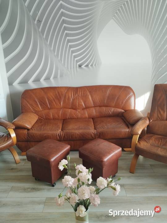 Sofa łóżko skóra zestaw skórzany Sofy i kanapy kujawsko-pomorskie Bydgoszcz