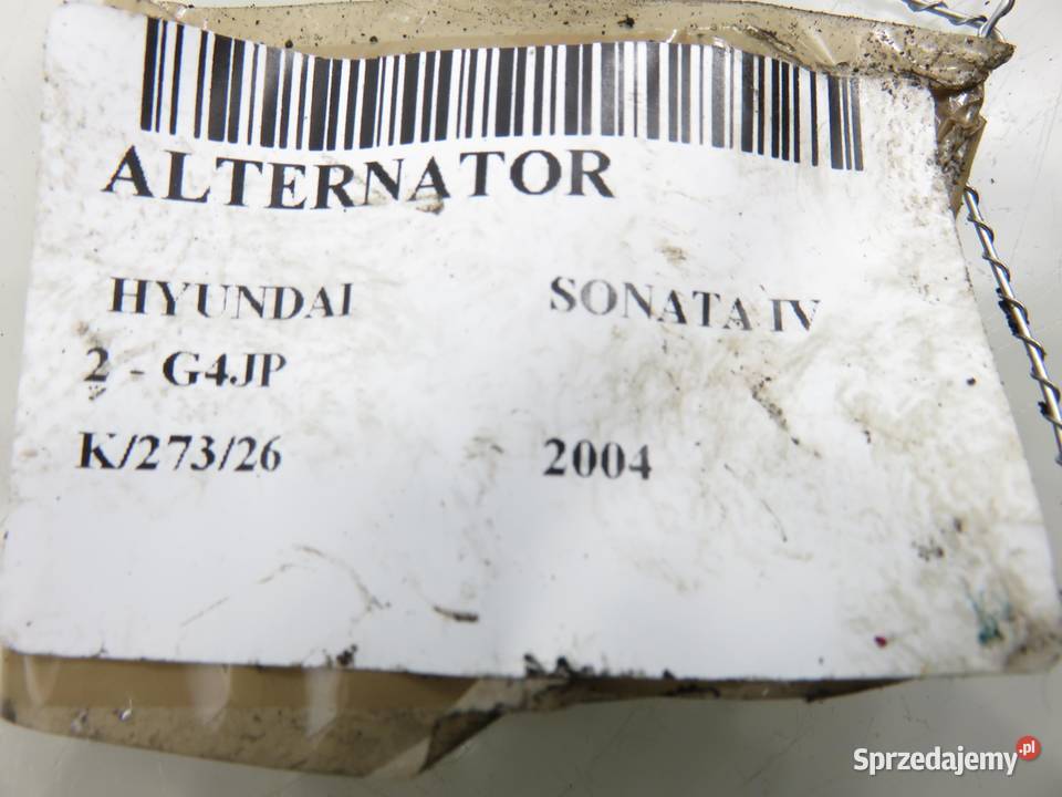 ALTERNATOR HYUNDAI SONATA IV 20 3730038400