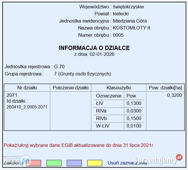 Grunt 3200m2 Miedziana Góra