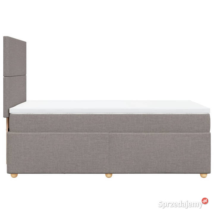 Łóżko kontynentalne z materacem taupe tkanina 90cm Warszawa
