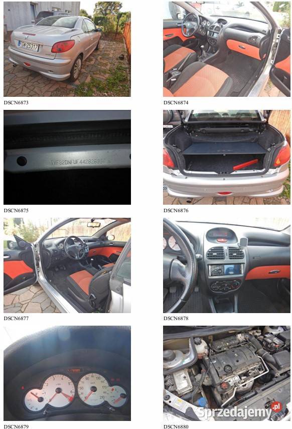 Peugeot 206 CoupeCabrio 109KM lubuskie Gorzów Wielkopolski