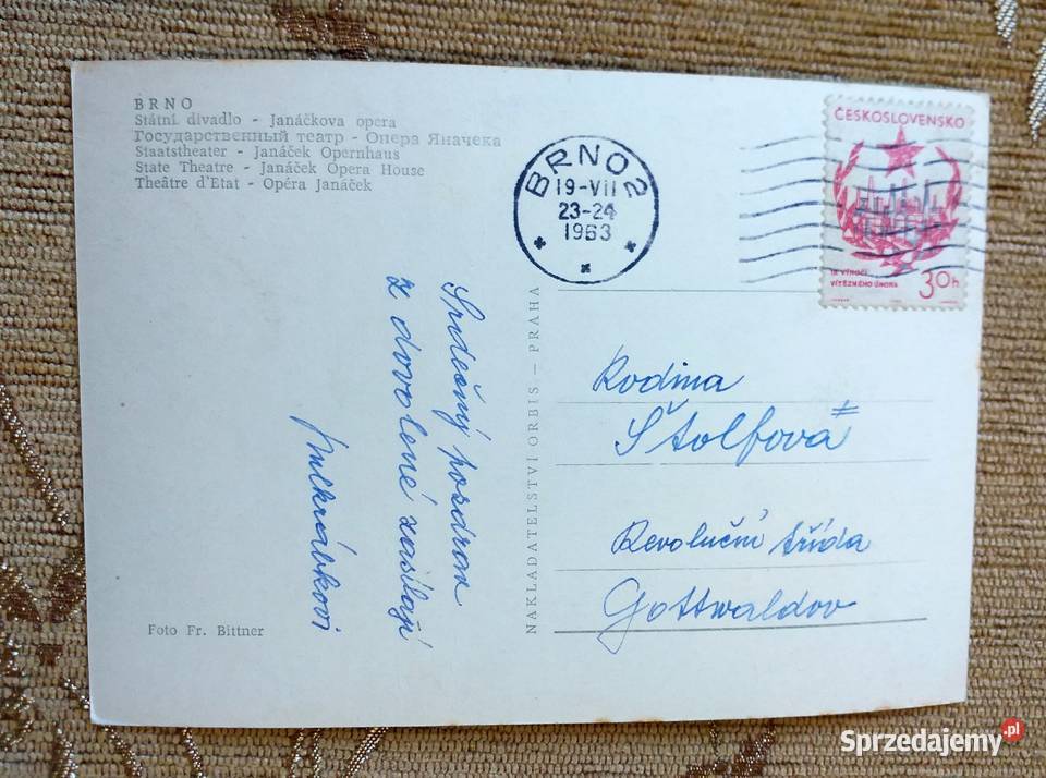 BUDYNEK TEATRU NARODOWEGO W BRNIE FOT BITTNER Piszczac sprzedam