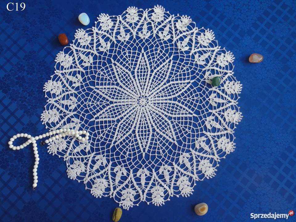 Serwetki bieżniki białe szydełkowe na szydełku Lublin