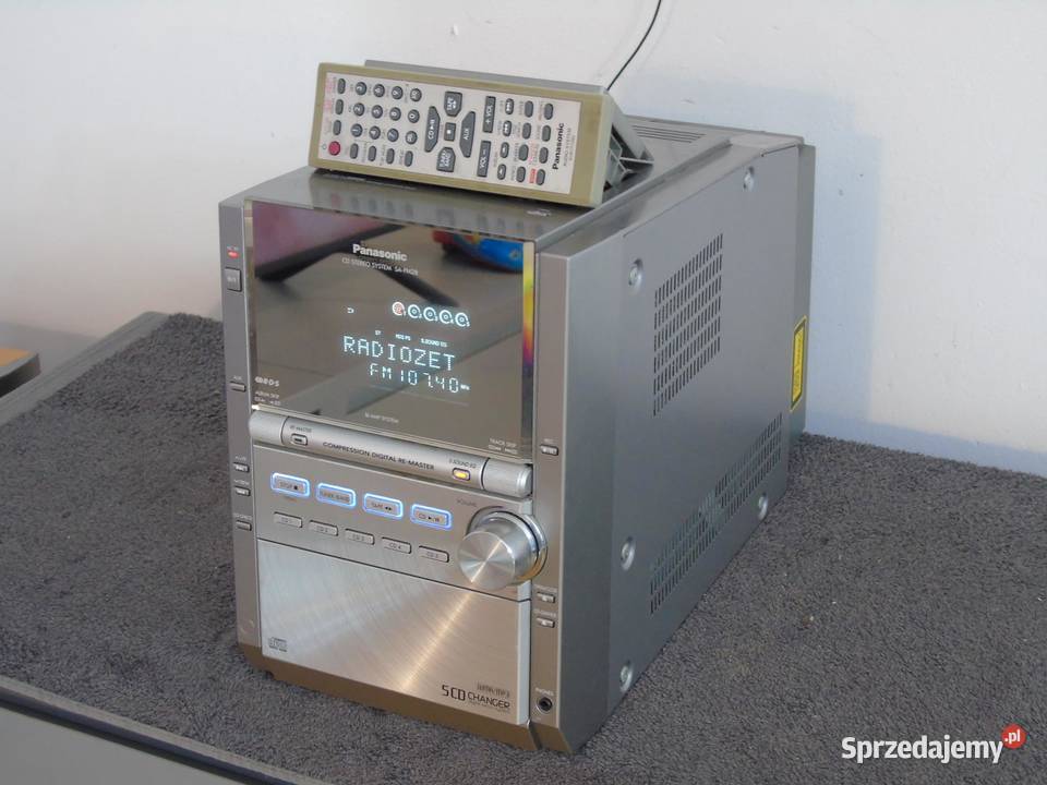 Wieża Panasonic pilot radio RDS AUX mocna 130 wat. WYSYŁKA. Jasło ...