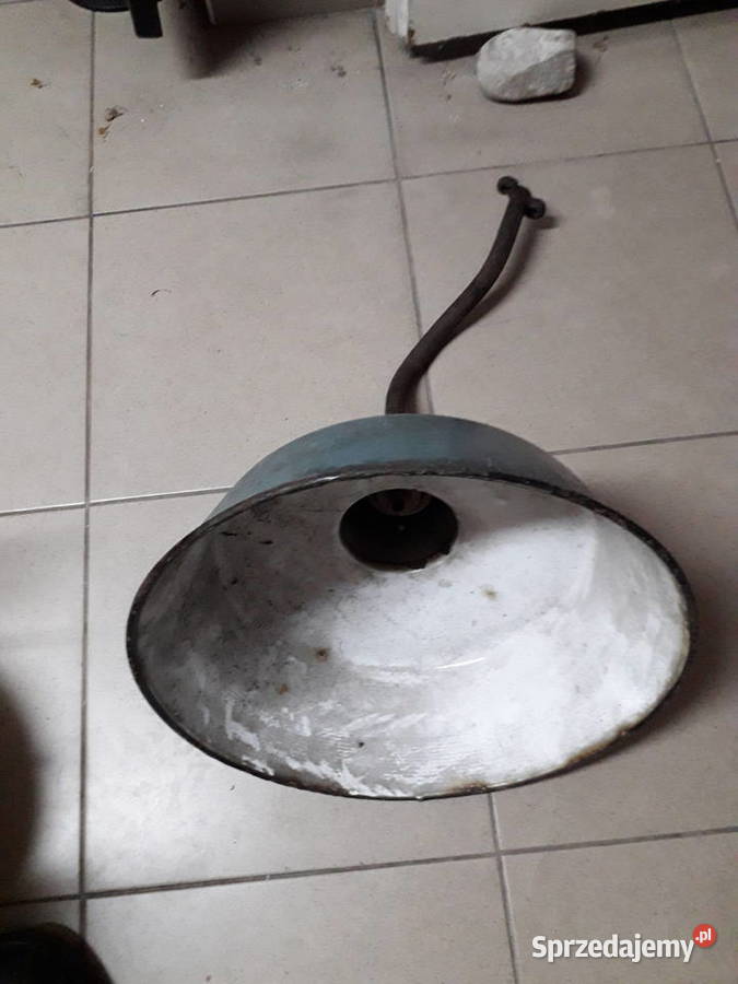 Loft lampa emaliowana ścienna Obs prl Warszawa