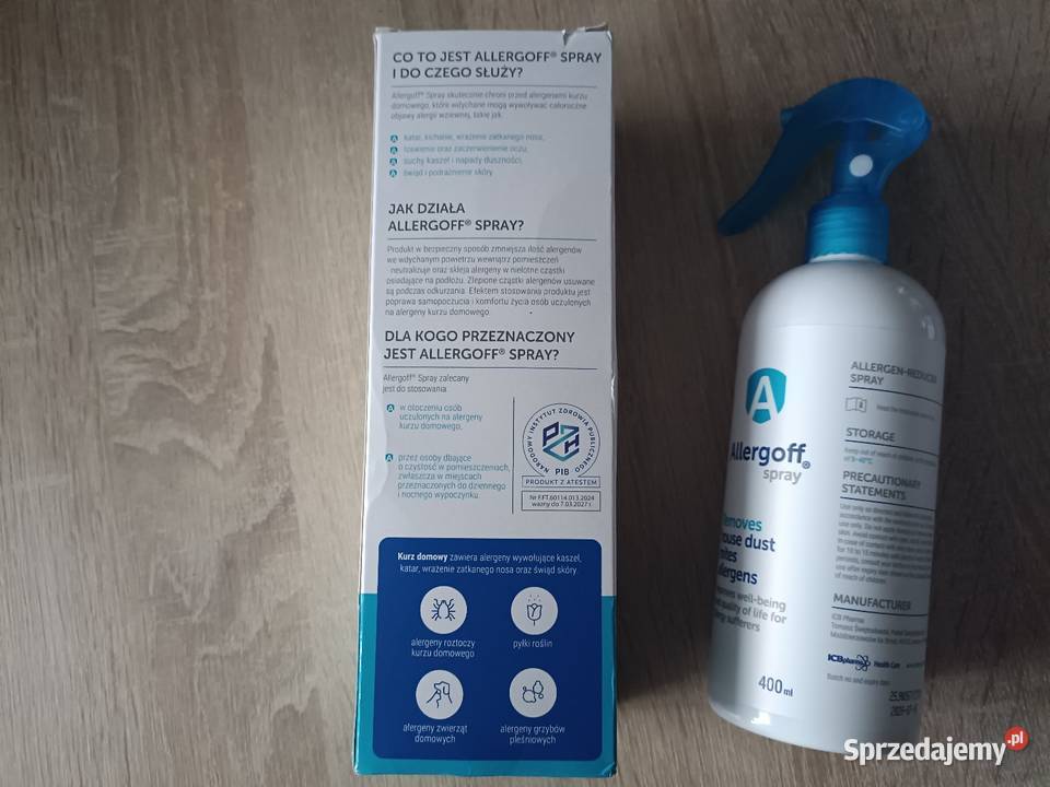 Allergoff Spray przeciw alergenom roztoczy kurzu