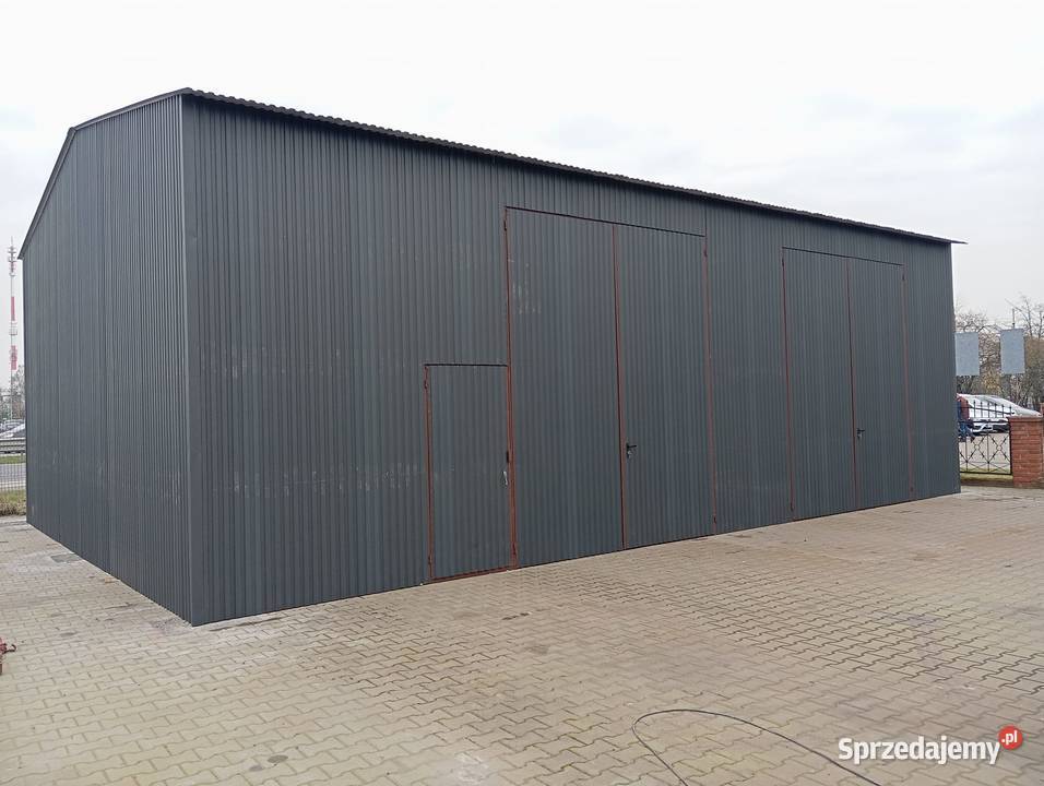 Wysoki Grafitowy Garaż Blaszany Magazyn Wiata Oleśnica