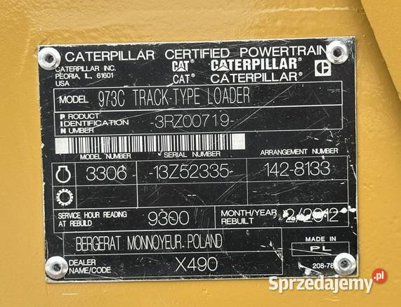 ŁADOWARKA GĄSIENICOWA MARKI CATERPILLAR 973C wielkopolskie