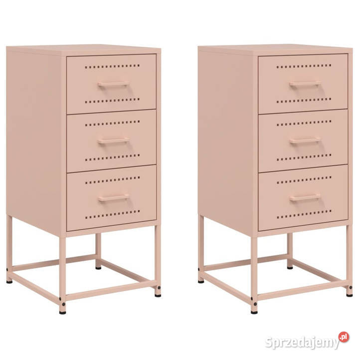 Szafki nocne 2 różowe 36x39x78 stal WM846581 mazowieckie