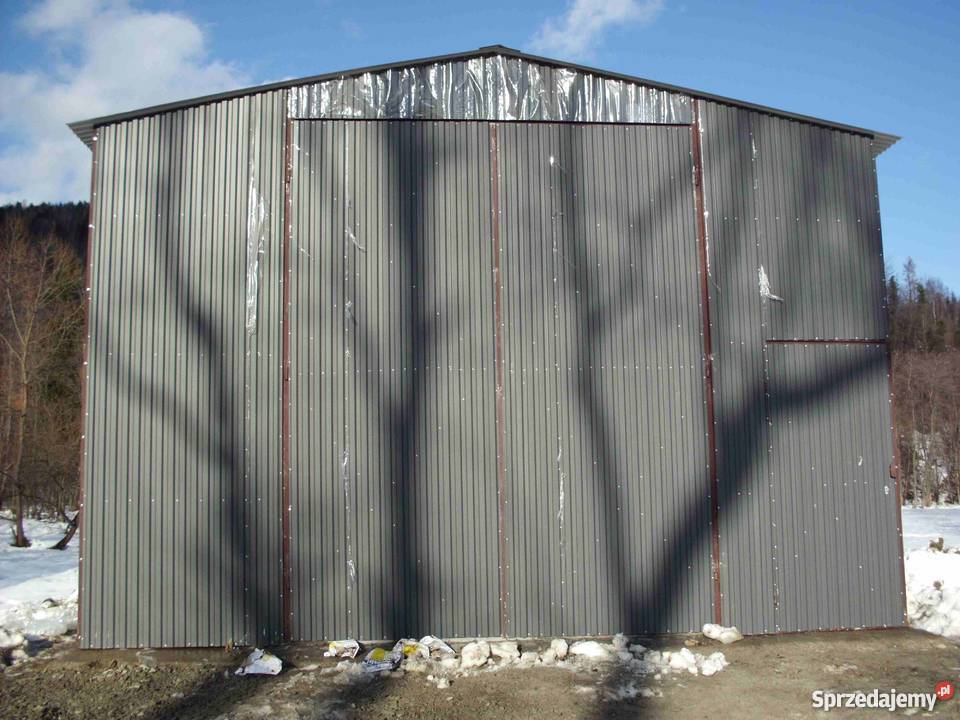 Garaż Blaszany 6x10 Bramy 45 m Profil zamknięty