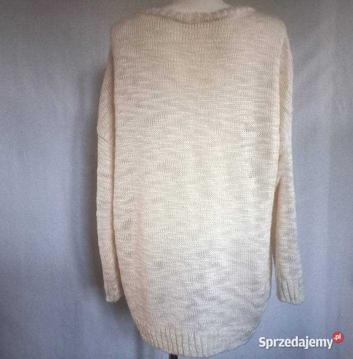 Sweter kremowy Tunika r One Size NOWY
