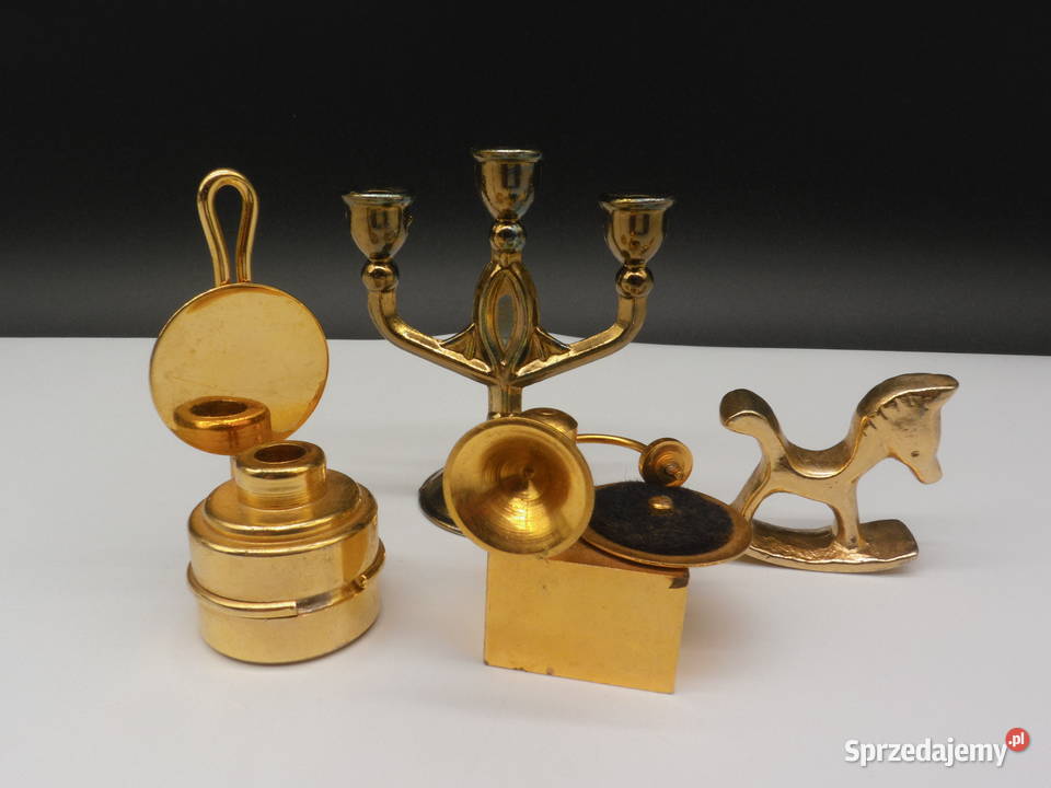 Zestaw Kolekcjonerskich Miniaturek z Mosiądzu 4 Raszków sprzedam