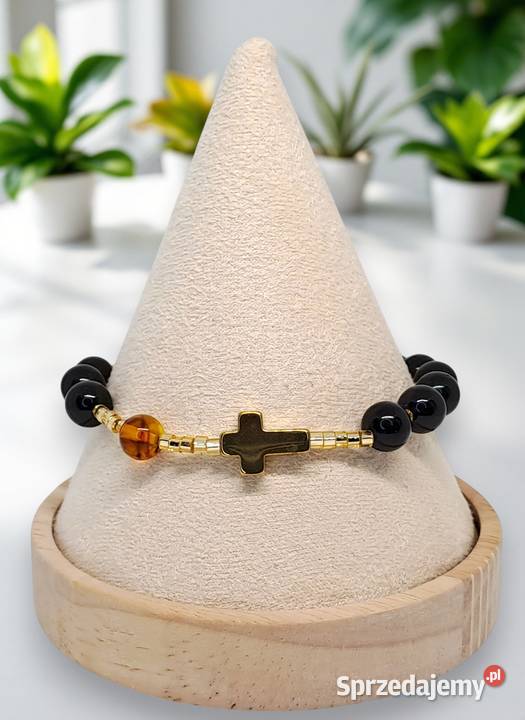 Bransoletka dziesiątka różańca z bursztynu Warszawa