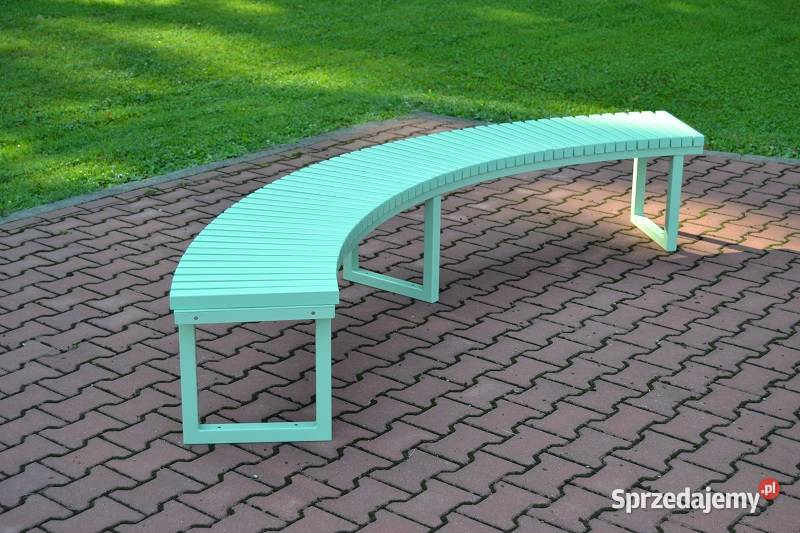 Ławka półokrągła ŁUK III bez oparcia miejska metal Kraków