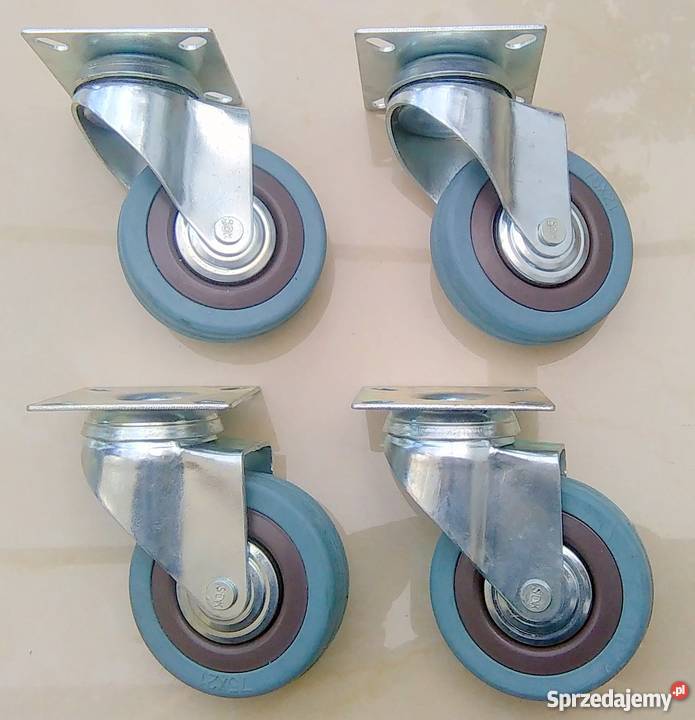 Koło skrętne gumowe 75 mm nośność 60 europalety Akcesoria meblowe Akcesoria meblowe