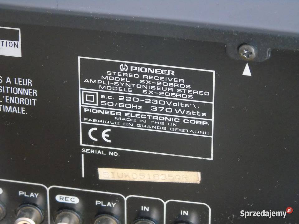 Japoński amplituner Pioneer SX205 RDS sprawny Audio podkarpackie Jasło