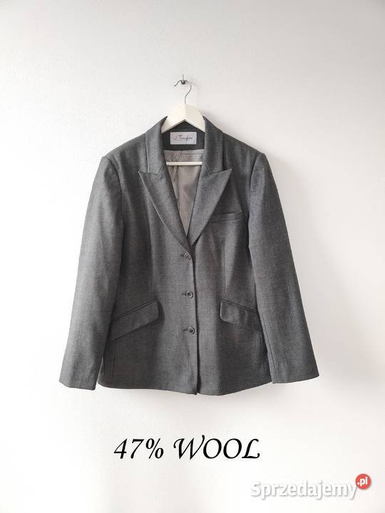 Wełniana marynarla Żakiet JTaylor Wool Vintage Rozmiar 44(XXL) Marynarki i żakiety Jasło sprzedam