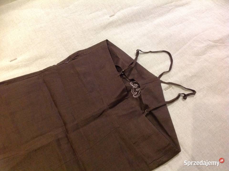 Lniana Brązowa Sukienka LOVELY S j Nowa Nowa Sól