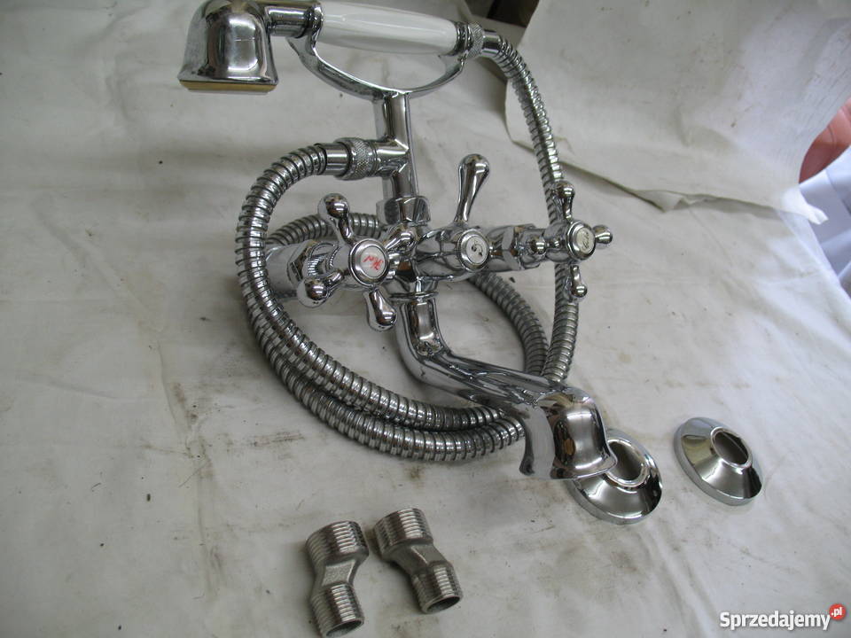 Bateria wannowa naścienna słuchawka wąż Żory