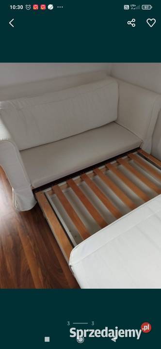 Sprzedam Biała sofa kanapa rozkładana ikea Piastów