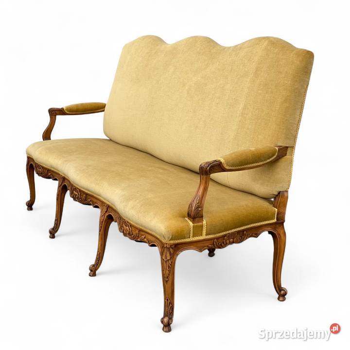 Sofa trzyosobowa w stylu ludwikowskim orzech Gryfice
