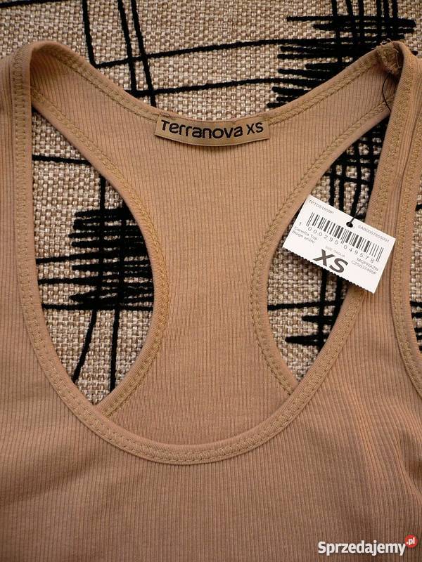Beżowa bokserka Terranova xs 34 koszulka bluzka