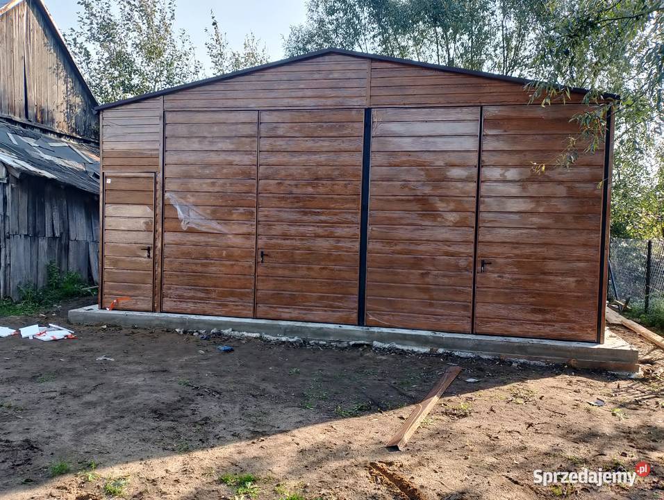 Wysoki Garaż Blaszany Grafitowy Wiata MAGAZYN 36m2 Bielsk Podlaski