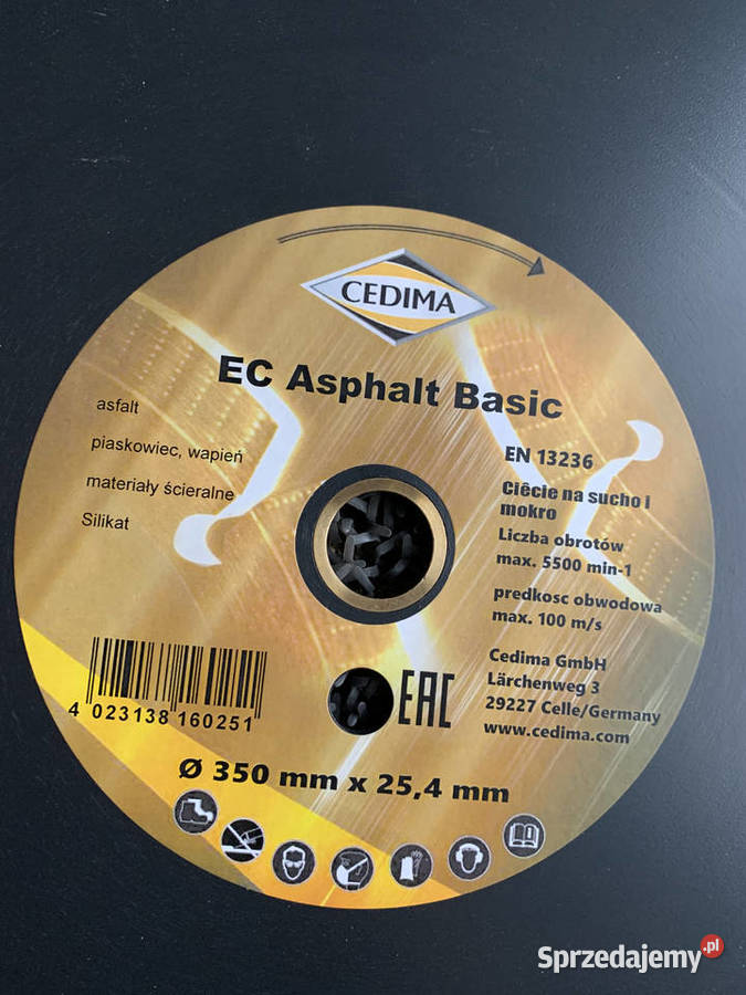 Tarcza do asfaltu do przecinarki piły cedima Poznań