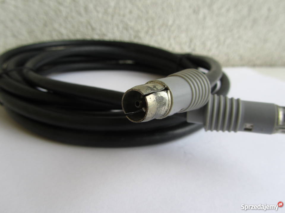 Kabel antenowy czarny TV wtyk męski wtyk męski Olecko