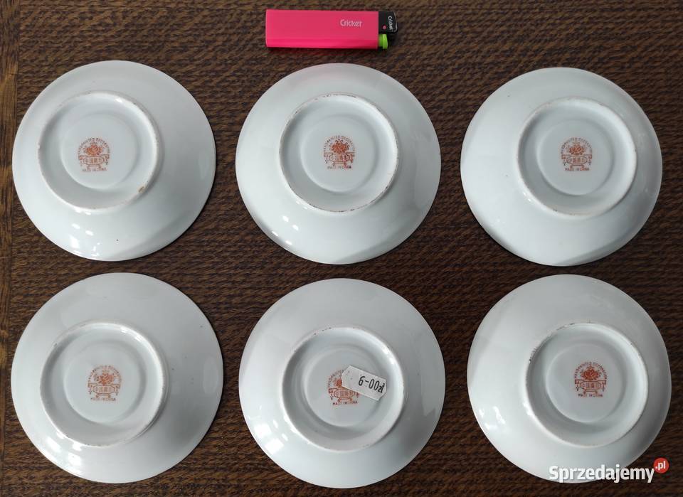 Chińskie spodki porcelanowe 6 sztuk Chiński Warszawa